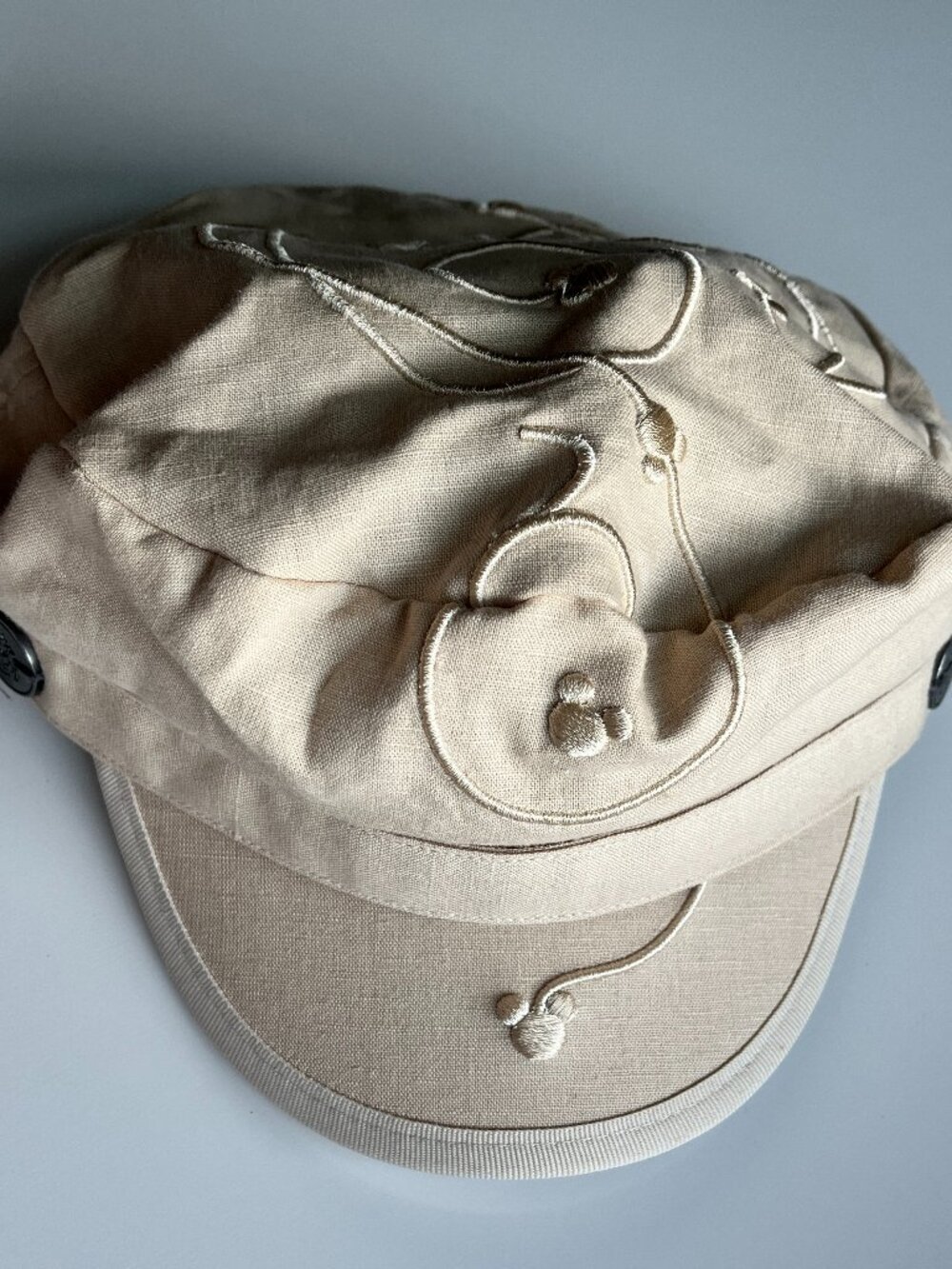 Disneyland WDW Resorts tan cream Adult size Cap Mickey Mouse logo